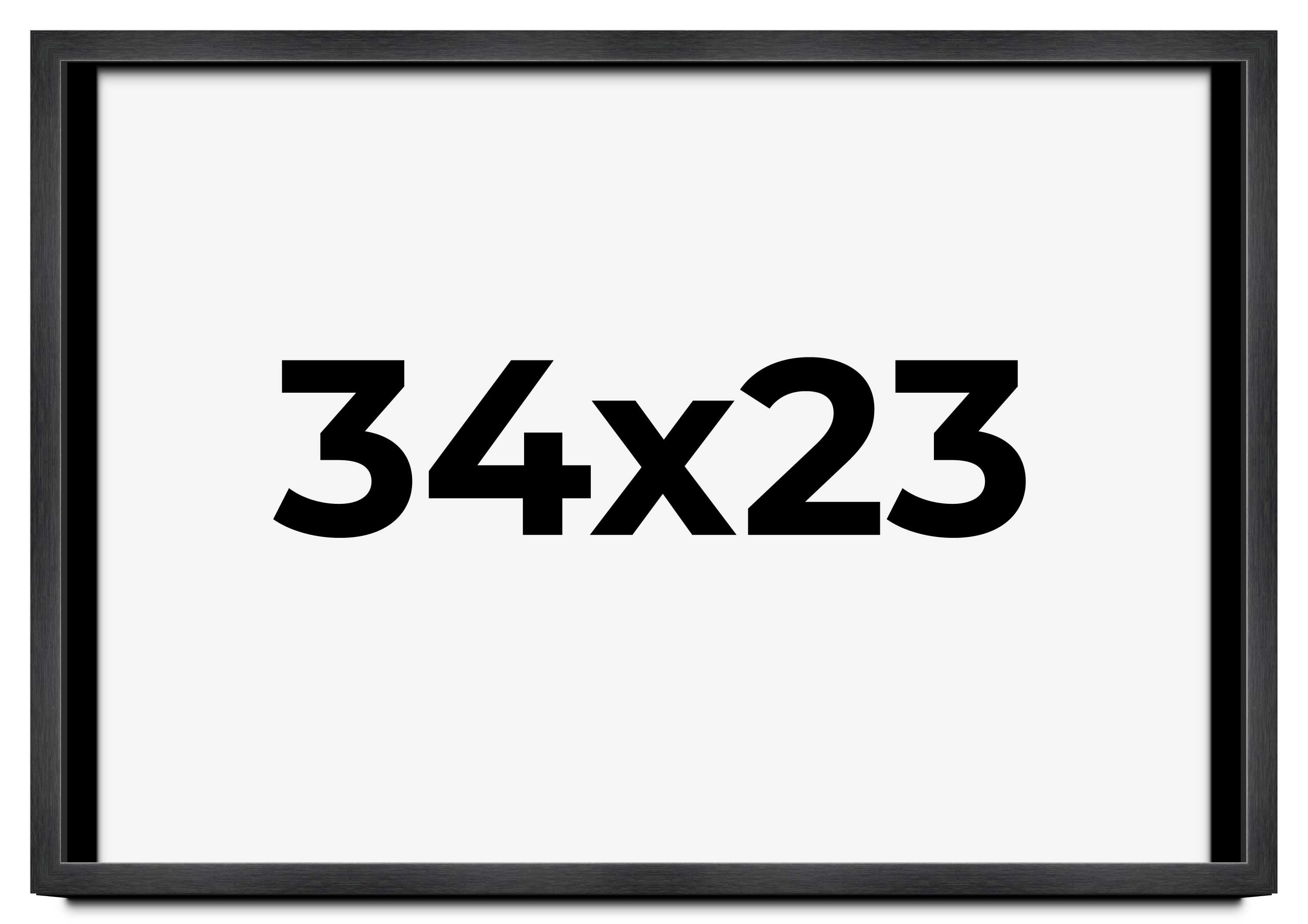 34x23 Shadow Box Frame Grey Charcoal Black | 0.875 Inches Deep | Wood ...