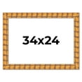 thumbnail image 1 of 34x24 Frame Beige Real Wood Picture Frame Width 3 inches | Interior Frame Depth 0.5 inches |, 1 of 8