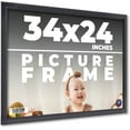 thumbnail image 1 of 34x24 Frame Black Passaggi Solid Wood Picture Frame Width 1.5 Inches | Interior Depth 0.5 Inches |, 1 of 8