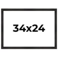thumbnail image 1 of 34x24 Frame Black Rustic Barnwood Solid Wood Picture Frame | 1.5 Inch Moulding Width | Includes UV, 1 of 8