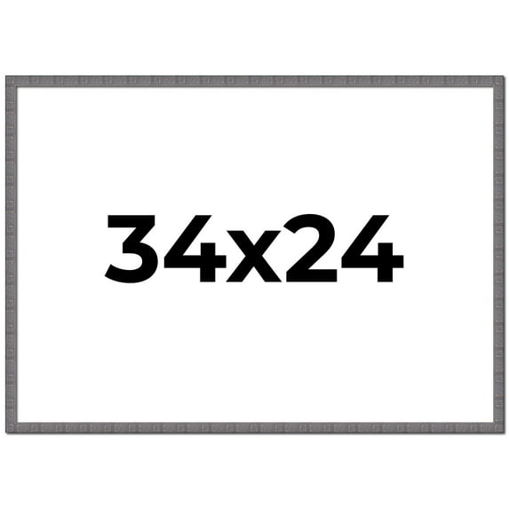 34x24 Frame Blue Kingsley Pewter Solid Wood Picture Frame Width 0.75 Inches |Interior Depth 0.5