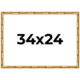 thumbnail image 1 of 34x24 Frame Gold Bamboo Solid Wood Picture Frame | 1 Inch Moulding Width | Interior Frame Depth, 1 of 8