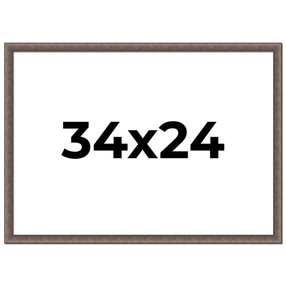 34x24 Frame Silver Real Wood Picture Frame Width 1.25 Inches | Interior Frame Depth 0.5 Inches |