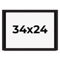 thumbnail image 1 of 34x24 Shadow Box Black Solid Wood Display Picture Frame | 1 Inch Rabbet Depth | | 1.375 Inch, 1 of 4