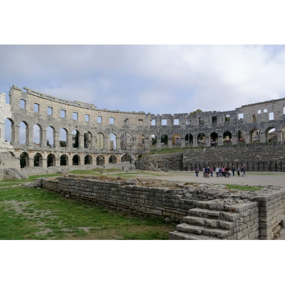 34x24in Coated Paper Croatia, Pula, Amphitheatre