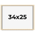thumbnail image 1 of 34x25 Frame Beige Real Wood Picture Frame Width 0.75 inches | Interior Frame Depth 0.5 inches |, 1 of 8