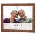 thumbnail image 1 of 34x25 Frame Brown Farmhouse Solid Wood Picture Frame Width 1.5 Inches | Interior Frame Depth 0.5, 1 of 8