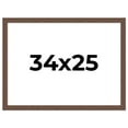 thumbnail image 1 of 34x25 Frame Brown Farmhouse Solid Wood Picture Frame Width 1.5 Inches | Interior Frame Depth 0.5, 1 of 8