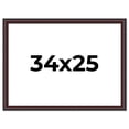 thumbnail image 1 of 34x25 Frame Brown Round Mahogany Solid Wood Picture Frame | 1.625 Inch Moulding Width | with UV, 1 of 8