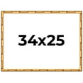 thumbnail image 1 of 34x25 Frame Gold Bamboo Solid Wood Picture Frame | 1 Inch Moulding Width | Interior Frame Depth, 1 of 8