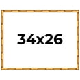 thumbnail image 1 of 34x26 Frame Gold Bamboo Solid Wood Picture Frame | 1 Inch Moulding Width | Interior Frame Depth, 1 of 8