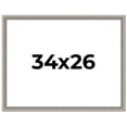 thumbnail image 1 of 34x26 Frame Grey Real Wood Picture Frame Width 1.25 inches | Interior Frame Depth 0.5 inches | Hans, 1 of 8