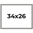 thumbnail image 1 of 34x26 Frame Silver Real Wood Picture Frame Width 1.125 Inches | Interior Frame Depth 0.5 Inches |, 1 of 8