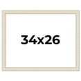 thumbnail image 1 of 34x26 Frame White Real Wood Picture Frame Width 1.75 inches | Interior Frame Depth 0.5 inches |, 1 of 8