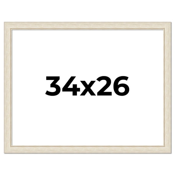 34x26 Frame White Real Wood Picture Frame Width 1.75 inches | Interior Frame Depth 0.5 inches |