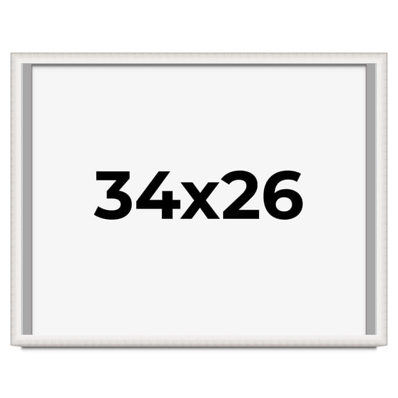 34x26 Shadow Box Silver Brushed Striped Display Frame | 1.625 Inches Deep | 1 Inch Moulding Width |