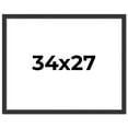 thumbnail image 1 of 34x27 Frame Black Real Wood Picture Frame Width 1.25 Inches | Interior Frame Depth 0.5 Inches |, 1 of 8