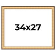 thumbnail image 1 of 34x27 Frame Gold Plein Aire Solid Wood Picture Frame Width 2 Inches | Interior Frame Depth 0.5, 1 of 8
