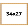 thumbnail image 1 of 34x27 Frame Gold Rustic Solid Wood Picture Frame | 1.25 Inch Wide Moulding | Rustique Gold, 1 of 8