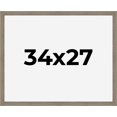 thumbnail image 1 of 34x27 Frame Gray Barnwood Rustic Solid Wood Picture Frame | 1.5 Inch Moulding Width | Includes UV, 1 of 8