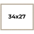thumbnail image 1 of 34x27 Frame Grey Solid Wood Picture Frame Width 1 Inches | Interior Frame Depth 0.5 Inches |, 1 of 8