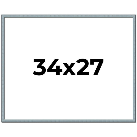 34x27 Frame Rustic Sky Blue Solid Wood Picture Frame | 0.75 Inch Moulding Width |Includes UV