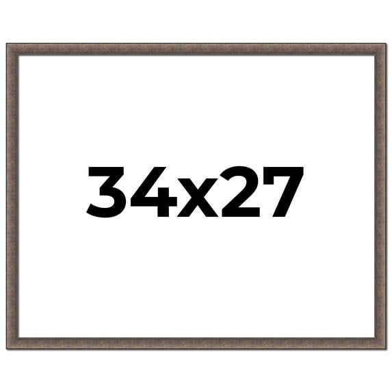 34x27 Frame Silver Real Wood Picture Frame Width 1.25 Inches | Interior Frame Depth 0.5 Inches |
