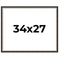 34x27 Frame Silver Real Wood Picture Frame Width 1.25 Inches | Interior Frame Depth 0.75 Inches |