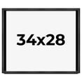 thumbnail image 1 of 34x28 Frame Black Charcoal Grey Wood Textured Picture Frame | 0.75 Inch Moulding Width | Gunmetal, 1 of 8