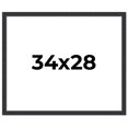 thumbnail image 1 of 34x28 Frame Black Real Wood Picture Frame Width 1.25 Inches | Interior Frame Depth 0.5 Inches |, 1 of 8