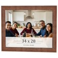 thumbnail image 1 of 34x28 Frame Brown Farmhouse Solid Wood Picture Frame Width 1.5 Inches | Interior Frame Depth 0.5, 1 of 8