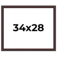 thumbnail image 1 of 34x28 Frame Brown Round Mahogany Solid Wood Picture Frame | 1.625 Inch Moulding Width | with UV, 1 of 8
