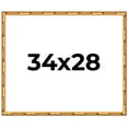 thumbnail image 1 of 34x28 Frame Gold Bamboo Solid Wood Picture Frame | 1 Inch Moulding Width | Interior Frame Depth, 1 of 8