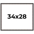 thumbnail image 1 of 34x28 Frame Silver Real Wood Picture Frame Width 1.25 Inches | Interior Frame Depth 0.75 Inches |, 1 of 8
