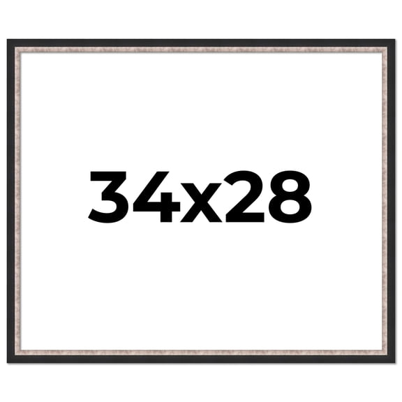 34x28 Frame Silver Real Wood Picture Frame Width 1.25 Inches | Interior Frame Depth 0.75 Inches |