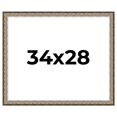 thumbnail image 1 of 34x28 Frame Silver Real Wood Picture Frame Width 1.75 Inches | Interior Frame Depth 0.5 Inches |, 1 of 8