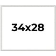 thumbnail image 1 of 34x28 Frame White Real Wood Picture Frame Width 0.75 inches | Interior Frame Depth 0.5 inches |, 1 of 8