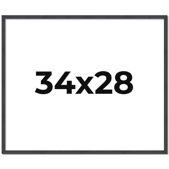 34x28 Rustic Brown Real Wood Picture Frame Width 0.75 inches | Interior Frame Depth 0.5 inches |