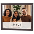 thumbnail image 1 of 34x28 Rustic Brown Real Wood Picture Frame Width 0.75 inches | Interior Frame Depth 0.5 inches |, 1 of 8