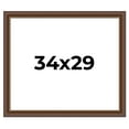 thumbnail image 1 of 34x29 Copper and Brown Real Wood Picture Frame Width 2 inches | Interior Frame Depth 0.5 inches |, 1 of 8