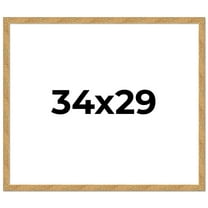 34x29 Frame Beige Real Wood Picture Frame Width 1.25 inches | Interior Frame Depth 0.5 inches |