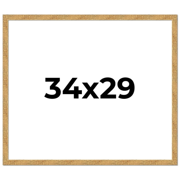 34x29 Frame Beige Real Wood Picture Frame Width 1.25 inches | Interior Frame Depth 0.5 inches |