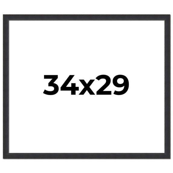34x29 Frame Black Real Wood Picture Frame Width 1.25 Inches | Interior Frame Depth 0.5 Inches |