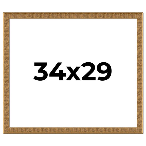34x29 Frame Black and Gold Distressed Solid Wood Sonoma Picture Frame | 1.625 Inch Moulding Width |