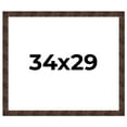 thumbnail image 1 of 34x29 Frame Brown Burl Real Wood Picture Frame Width 1.625 Inches | Interior Frame Depth 0.5 Inches, 1 of 8