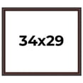 thumbnail image 1 of 34x29 Frame Brown Round Mahogany Solid Wood Picture Frame | 1.625 Inch Moulding Width | with UV, 1 of 8