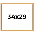 thumbnail image 1 of 34x29 Frame Gold Rustic Solid Wood Picture Frame | 1.25 Inch Wide Moulding | Rustique Gold, 1 of 8
