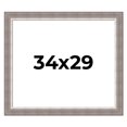 thumbnail image 1 of 34x29 Frame Grey Real Wood Picture Frame Width 2.75 Inches | Interior Frame Depth 0.5 Inches |, 1 of 8