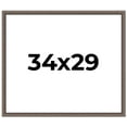 thumbnail image 1 of 34x29 Frame Silver Real Wood Picture Frame Width 1.25 Inches | Interior Frame Depth 0.5 Inches |, 1 of 8