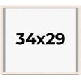 thumbnail image 1 of 34x29 Shadow Box Frame White | 1.125 Inches Deep Real Wood Rustic Shadowbox Display Frame | UV, 1 of 5